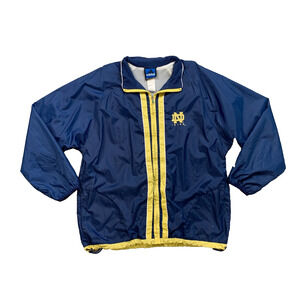 Vintage Notre Dame Fighting Irish Jacket Mens XL Nylon Windbreaker Adidas 90s